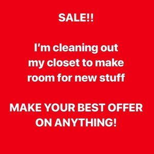 CLOSET CLEAN OUT SALE!